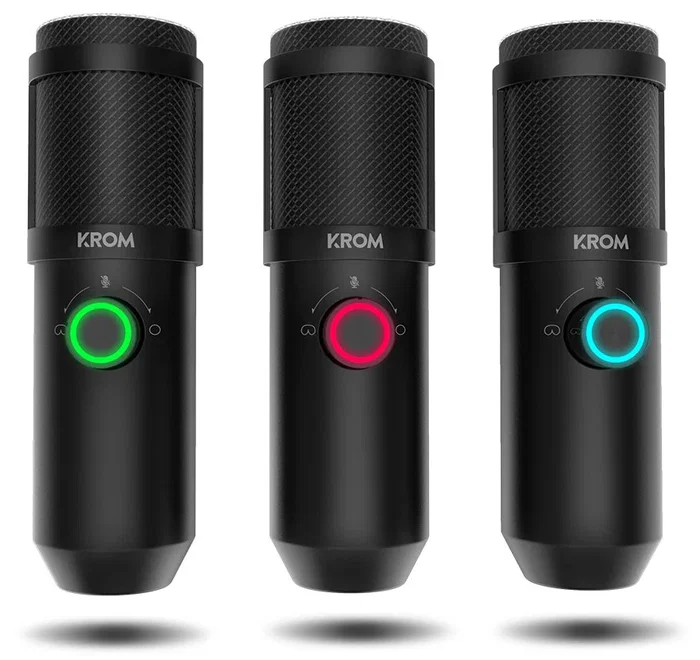 Krom Kapsule Kit Micrófono de Condensador USB Negro para Streaming, Podcast y Gaming - Micrófono para PC con Filtro Pop, Soporte y Montura Antishock