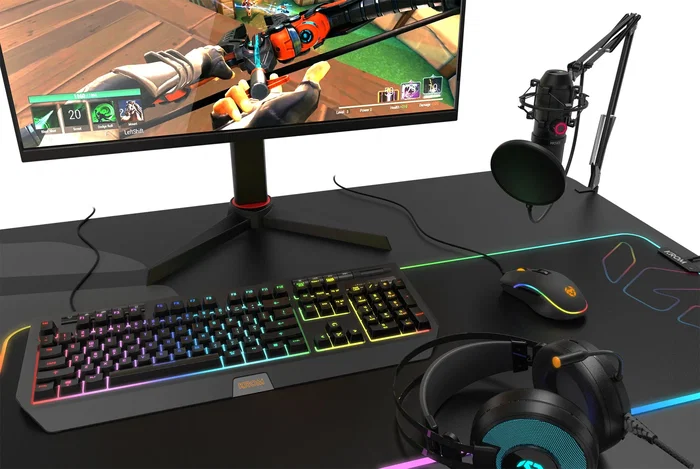 Krom Kapsule Kit Micrófono de Condensador USB Negro para Streaming, Podcast y Gaming - Micrófono para PC con Filtro Pop, Soporte y Montura Antishock