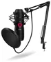 Krom Kapsule Kit Micrófono de Condensador USB Negro para Streaming, Podcast y Gaming - Micrófono para PC con Filtro Pop, Soporte y Montura Antishock