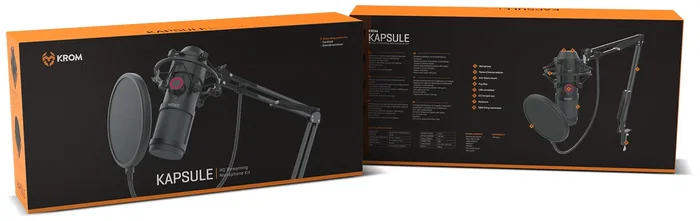Krom Kapsule Kit Micrófono de Condensador USB Negro para Streaming, Podcast y Gaming - Micrófono para PC con Filtro Pop, Soporte y Montura Antishock