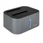 TooQ Docking Station TQDS-805G para Discos Duros HDD/SSD SATA de 2.5 y 3.5 Pulgadas con USB 3.0 y Función de Clonación
