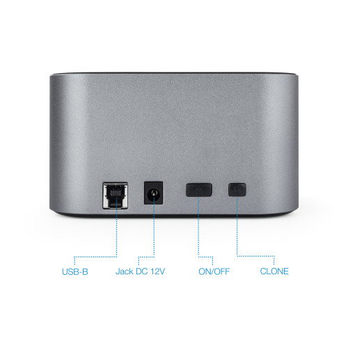 Tooq Docking Station TQDS-805G para HDD/SSD SATA 2.5/3.5 con Clonación Tooq Docking Station TQDS-805G para HDD/SSD SATA 2.5/3.5 con Clonación