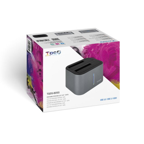 Tooq Docking Station TQDS-805G para HDD/SSD SATA 2.5/3.5 con Clonación Tooq Docking Station TQDS-805G para HDD/SSD SATA 2.5/3.5 con Clonación