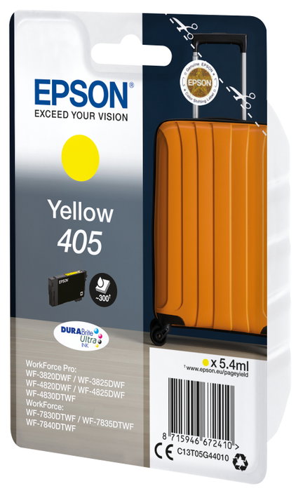 Epson Singlepack Yellow 405 DURABrite Ultra Ink Epson Singlepack Yellow 405 DURABrite Ultra Ink