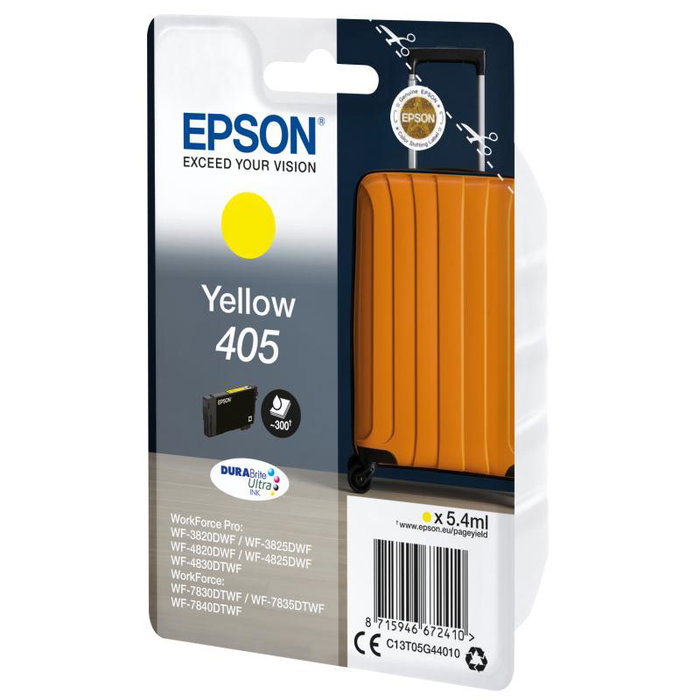 Epson Singlepack Yellow 405 DURABrite Ultra Ink Epson Singlepack Yellow 405 DURABrite Ultra Ink
