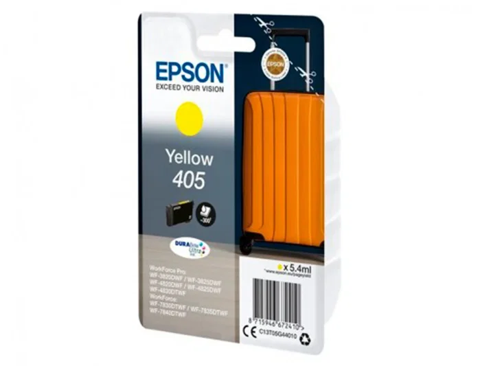 Epson Singlepack Yellow 405 DURABrite Ultra Ink Epson Singlepack Yellow 405 DURABrite Ultra Ink