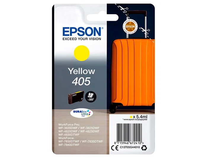 Epson Singlepack Yellow 405 DURABrite Ultra Ink Epson Singlepack Yellow 405 DURABrite Ultra Ink