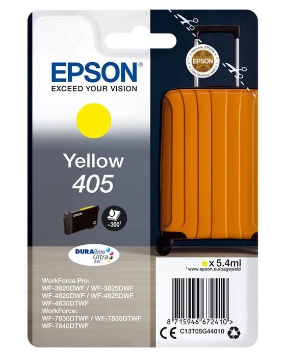 Epson Singlepack Yellow 405 DURABrite Ultra Ink Epson Singlepack Yellow 405 DURABrite Ultra Ink