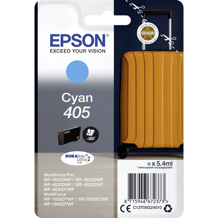 Epson Cartucho de Tinta Cian 405 DURABrite Ultra C13T05G24010 Epson Cartucho de Tinta Cian 405 DURABrite Ultra C13T05G24010