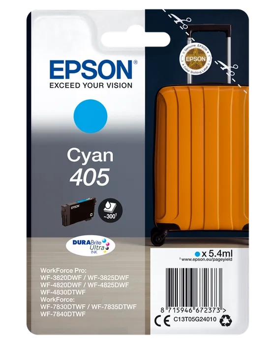 Epson Cartucho de Tinta Cian 405 DURABrite Ultra C13T05G24010 Epson Cartucho de Tinta Cian 405 DURABrite Ultra C13T05G24010