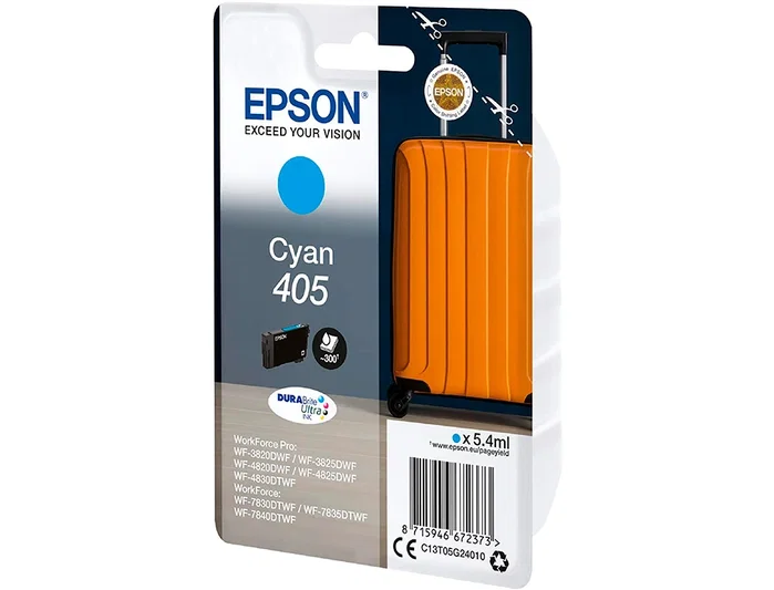 Epson Cartucho de Tinta Cian 405 DURABrite Ultra C13T05G24010 Epson Cartucho de Tinta Cian 405 DURABrite Ultra C13T05G24010