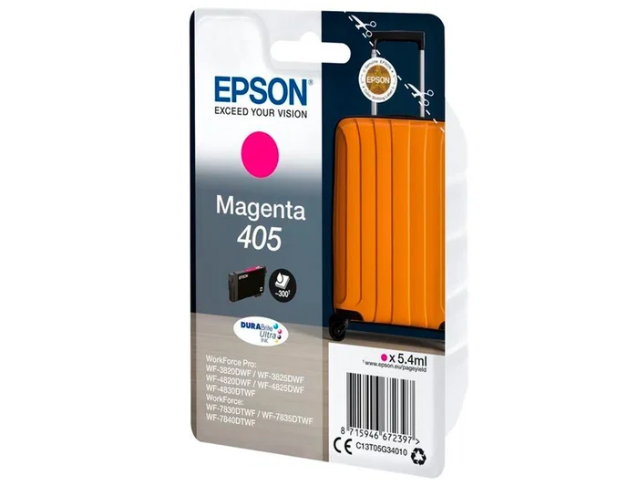 Epson Singlepack Magenta 405 DURABrite Ultra Ink C13T05G34010 Epson Singlepack Magenta 405 DURABrite Ultra Ink C13T05G34010