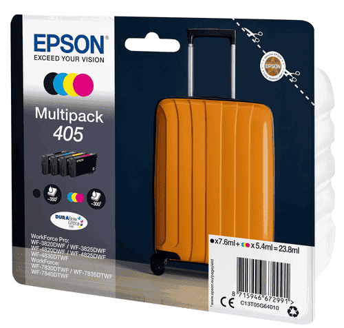 Epson Multipack 405 DURABrite Ultra (BK/C/M/Y) para WorkForce Pro y WorkForce Epson Multipack 405 DURABrite Ultra (BK/C/M/Y) para WorkForce Pro y WorkForce