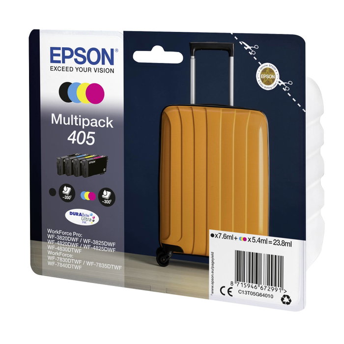 Epson Multipack de Tinta 405 DURABrite Ultra (BK/C/M/Y) para WorkForce Pro