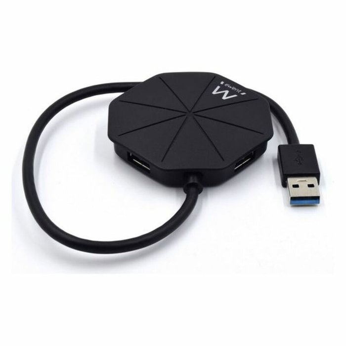 Ewent EW1138 Hub de 4 puertos USB 3.1 Gen1 Negro