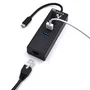 Ewent EW1141 Hub USB Type-C - Base/Replicador de Puertos con 3x USB 3.2 Gen 1, 1x Puerto Gigabit RJ-45 Ethernet, Color Negro, Plug & Play