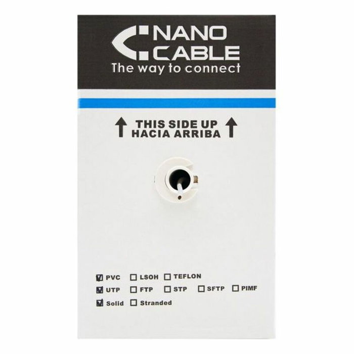 Nanocable Bobina de Cable de Red RJ45 Cat.5e UTP Flexible AWG24, 305m, Gris Nanocable Bobina de Cable de Red RJ45 Cat.5e UTP Flexible AWG24, 305m, Gris