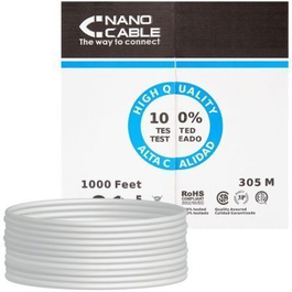 Nano Cable 10.20.0304-FLEX Bobina de Cable RJ45 UTP Cat.5e Flexible AWG24, 305m, Gris