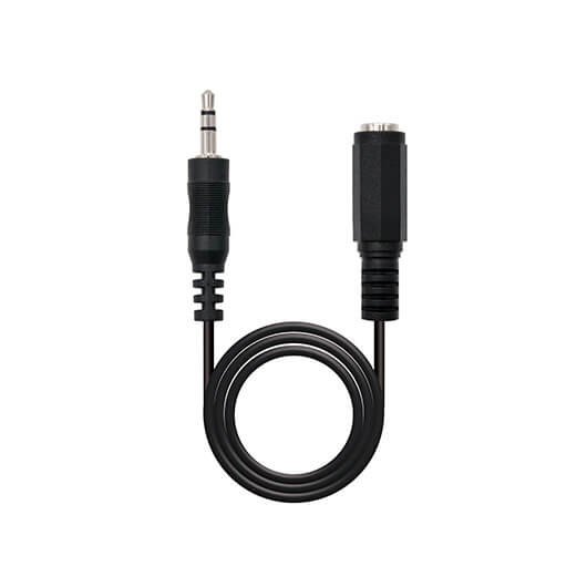 Nanocable Cable de Audio Estéreo Jack 3.5mm Macho a Hembra 3m Negro Nanocable Cable de Audio Estéreo Jack 3.5mm Macho a Hembra 3m Negro