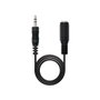 Nanocable Cable de Audio Estéreo Jack 3.5mm Macho a Hembra 3m Negro