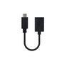 Nanocable Cable USB 2.0 USB-C Macho a USB-A Hembra, 0,15m, Negro