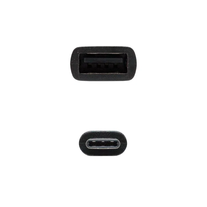 Nanocable Cable USB 2.0 USB-C Macho a USB-A Hembra 15cm Negro