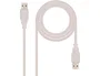 Nanocable Cable USB 2.0 A/M a A/M, 1m, Beige