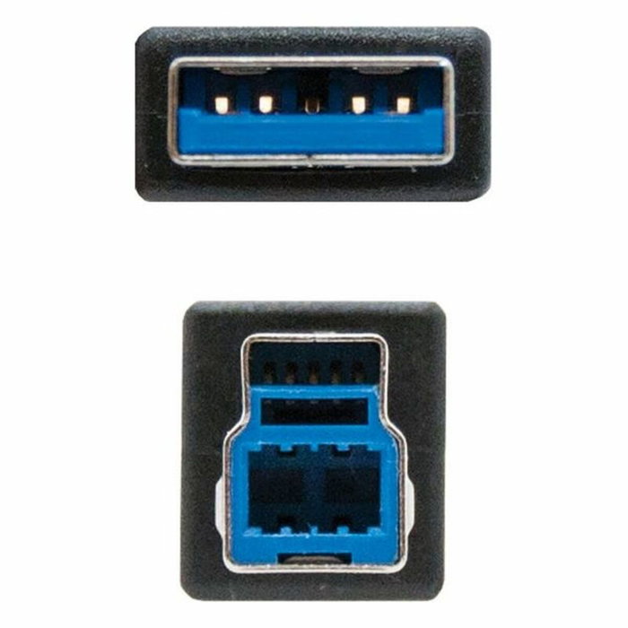 Nanocable Cable USB 3.2 Gen 1 de 2m, USB A a USB B, Negro Nanocable Cable USB 3.2 Gen 1 de 2m, USB A a USB B, Negro