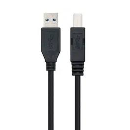 Nano Cable Cable USB 3.0 Impresora 10.01.0802-BK, USB Tipo-B Macho a USB Macho, 2m, Negro