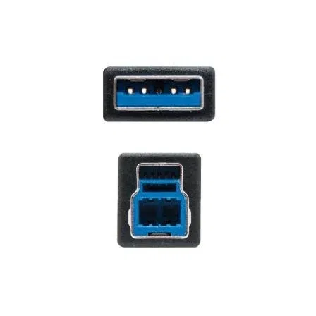 Nano Cable Cable USB 3.0 Impresora 10.01.0802-BK, USB Tipo-B Macho a USB Macho, 2m, Negro