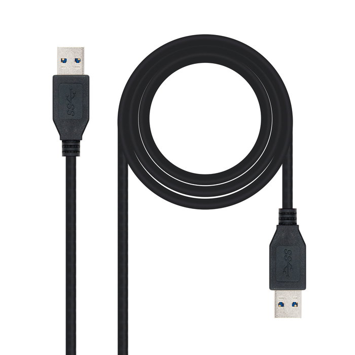 Nanocable Cable USB 3.0 Tipo A a A 10.01.1001-BK Negro 1m Nanocable Cable USB 3.0 Tipo A a A 10.01.1001-BK Negro 1m