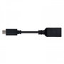 Nanocable Cable USB A hembra a USB C macho 15 cm Negro