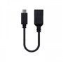 Nanocable Cable USB A hembra a USB C macho 15 cm Negro