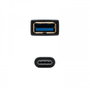 Nanocable Cable USB A hembra a USB C macho 15 cm Negro