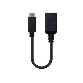 NANOCABLE USB 3.1, 0.15m, 0,15 m, USB A, USB C, USB 3.2 Gen 2 (3.1 Gen 2), 5 Gbit/s, Negro