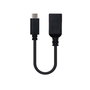 Nanocable Cable USB A hembra a USB C macho 15 cm Negro