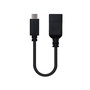 Nanocable 10.01.4201 Cable OTG USB-C Macho a USB-A Hembra 3.1 Gen 1 5Gbps 15cm Negro