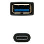 Nanocable Cable USB A hembra a USB C macho 15 cm Negro