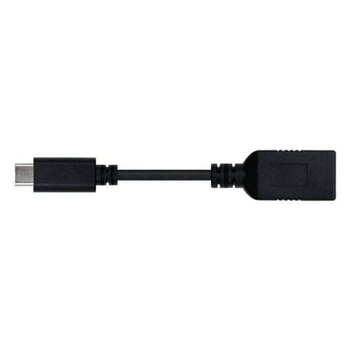 Nanocable Cable USB A hembra a USB C macho 15 cm Negro Nanocable Cable USB A hembra a USB C macho 15 cm Negro