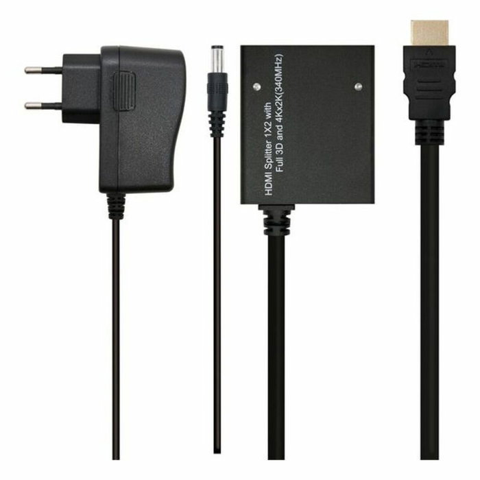 Nanocable Duplicador HDMI 1x2 con Pigtail de 50 cm y Alimentación Nanocable Duplicador HDMI 1x2 con Pigtail de 50 cm y Alimentación