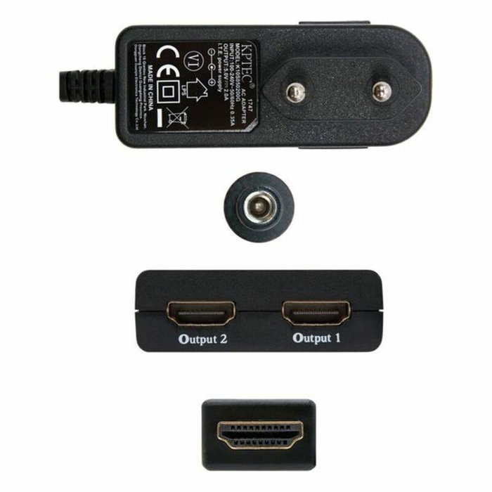 Nanocable Duplicador HDMI 1x2 con Pigtail de 50 cm y Alimentación Nanocable Duplicador HDMI 1x2 con Pigtail de 50 cm y Alimentación