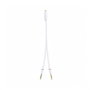 Nanocable Cable Adaptador Audio Jack 3,5 mm Hembra a 2x Jack 3,5 mm Macho, Blanco