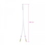 Nanocable Cable Adaptador Audio Jack 3,5 mm Hembra a 2x Jack 3,5 mm Macho, Blanco