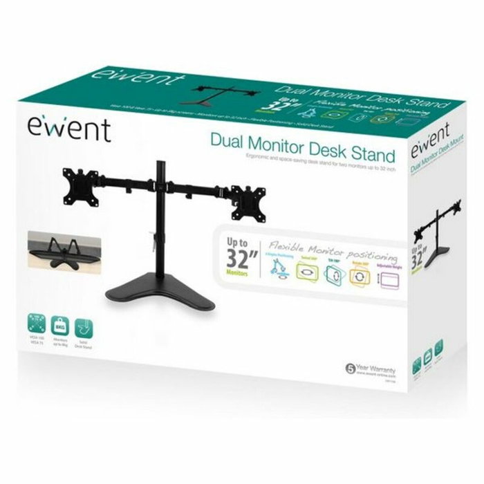 EWENT Soporte de Mesa para 2 Monitores EW1536 hasta 32 pulgadas