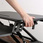 Ewent EW1545 Escritorio Elevable para Trabajo Sentado o de Pie, Ajustable en Altura, Superficie de 80x40 cm, Negro