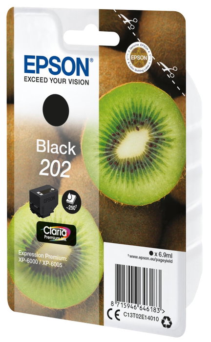 Epson Cartucho de tinta Negro 202 Claria Premium Ink C13T02E14010 Epson Cartucho de tinta Negro 202 Claria Premium Ink C13T02E14010