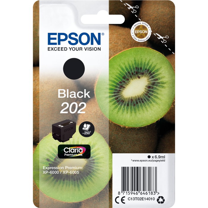 Epson Cartucho de tinta Negro 202 Claria Premium Ink C13T02E14010 Epson Cartucho de tinta Negro 202 Claria Premium Ink C13T02E14010