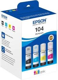 Epson Tinta Botes Multipack Bk - C - M - Y Nº 104 para Epson Et-2710, 2711, 2726, 2815