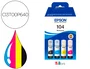 Epson Multipack de Tinta EcoTank 104 (C13T00P640) - Negro, Cian, Magenta, Amarillo