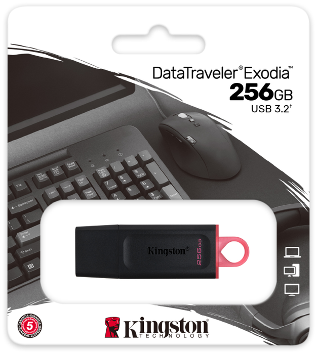 Kingston DataTraveler Exodia 256 GB Negro/Rosa